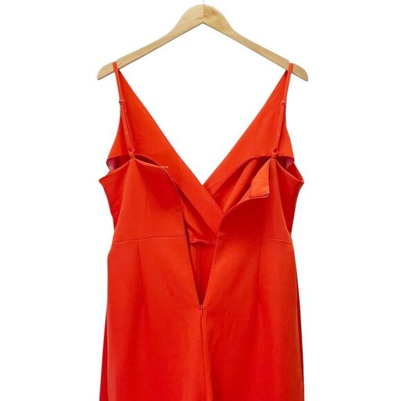 NWT ASOS Wrap Front Peg Leg Jumpsuit With Self Belt Tomato Red Size 8 US 12 UK - Picture 10 of 14